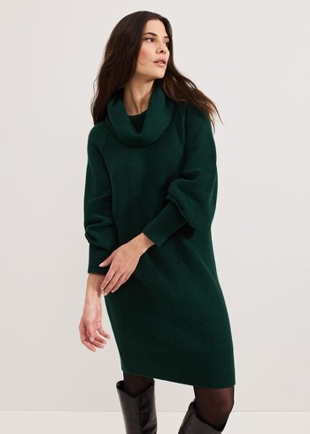 Phase Eight Dahlieted Chunky Dress Green USA | 5190682-CI